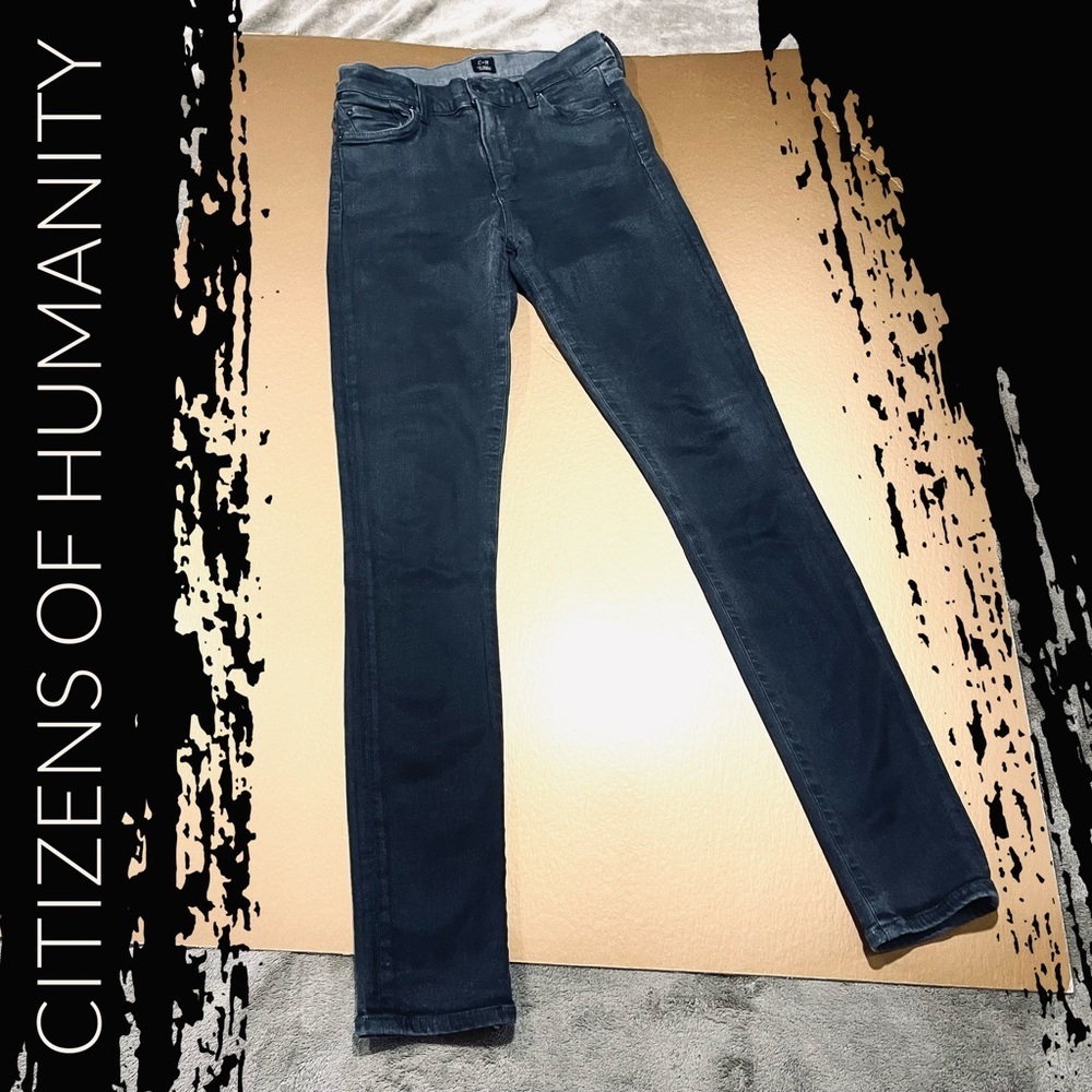 Citizens of Humanity Rocket Slick High Rise Skinny Grey Jeans 28